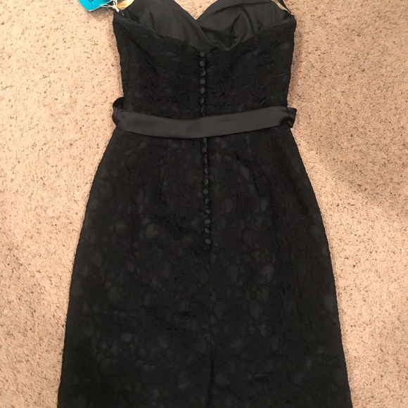 Mori Lee Black Lace Bridesmaid Dress 32001 - Picture 4 of 6